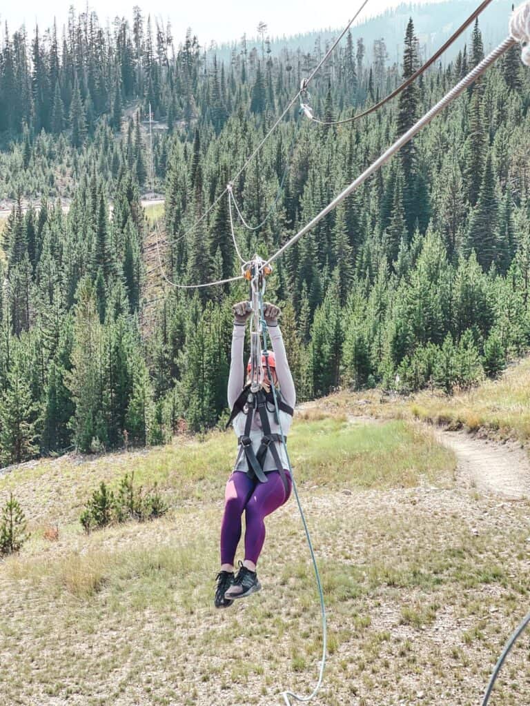 Ziplining at Big Sky Resort, Montana Itinerary 